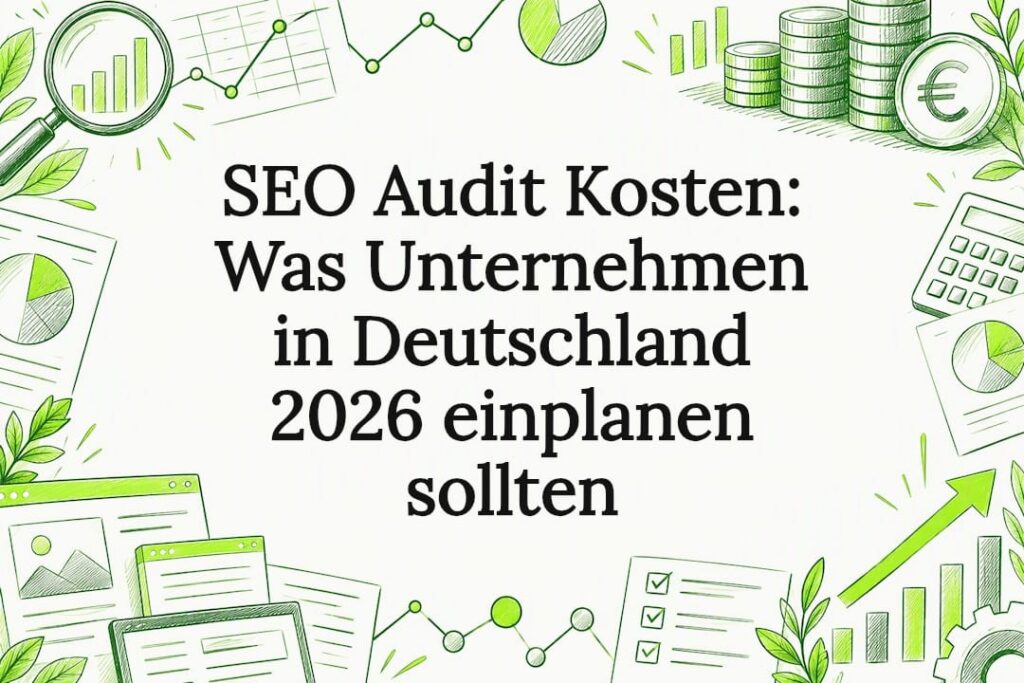 Gestaltete Titelseite zu den Kosten eines SEO-Audits