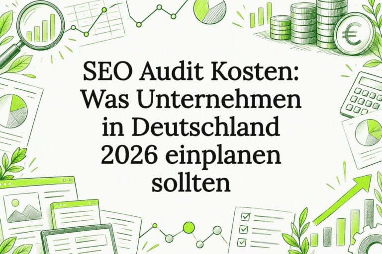 Gestaltete Titelseite zu den Kosten eines SEO-Audits