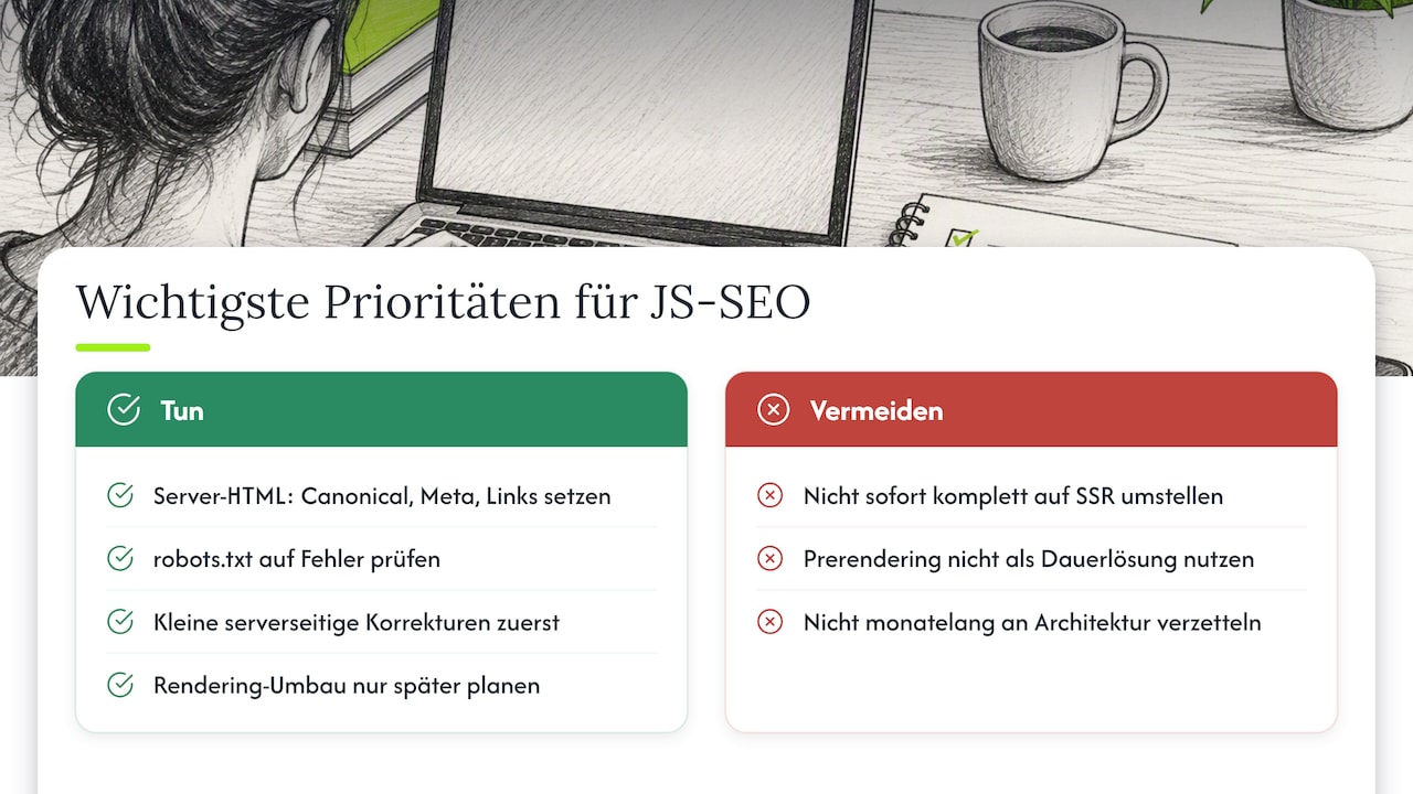 Was beim JavaScript-SEO wirklich zählt — overview diagram